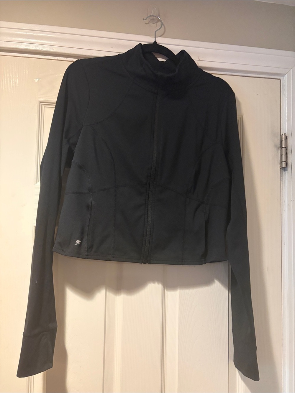 Fabletics Black Full-Zip Performance Jacket